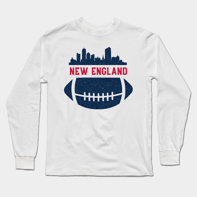 New England Football Long Sleeve T-Shirt by Sloop